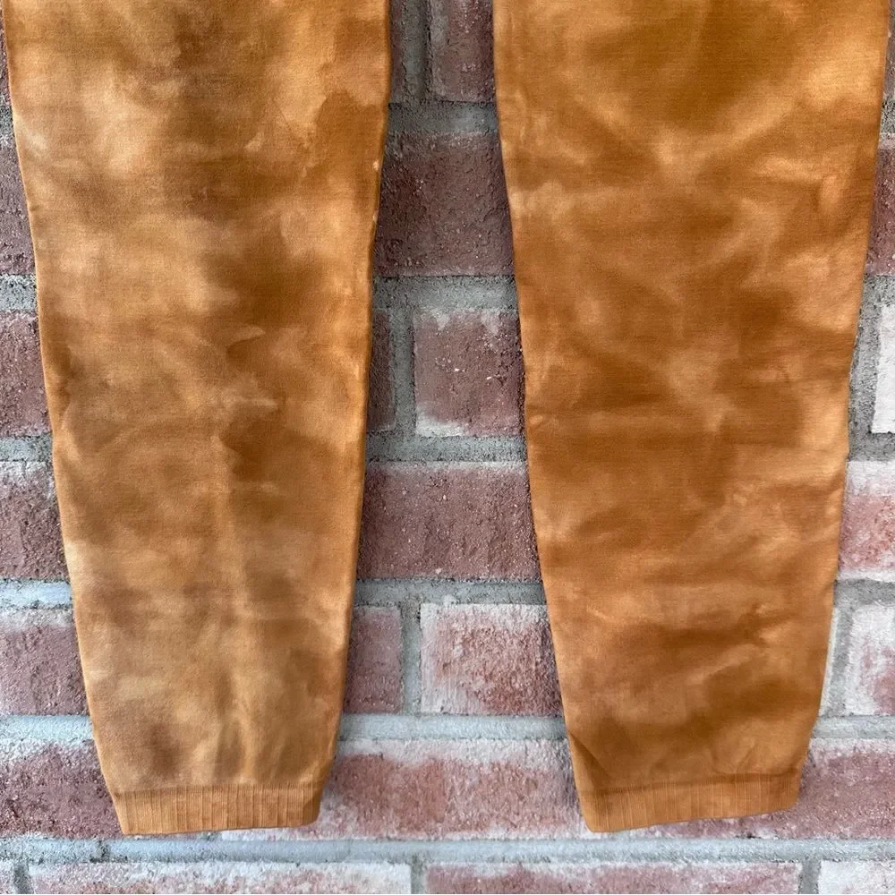 Free People Space Dye Om Ashanti Leggings Women’s Medium Large Orange Beige